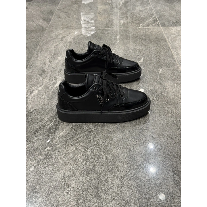 Prada Siyah Siyah Downtown Low-Top Sneaker