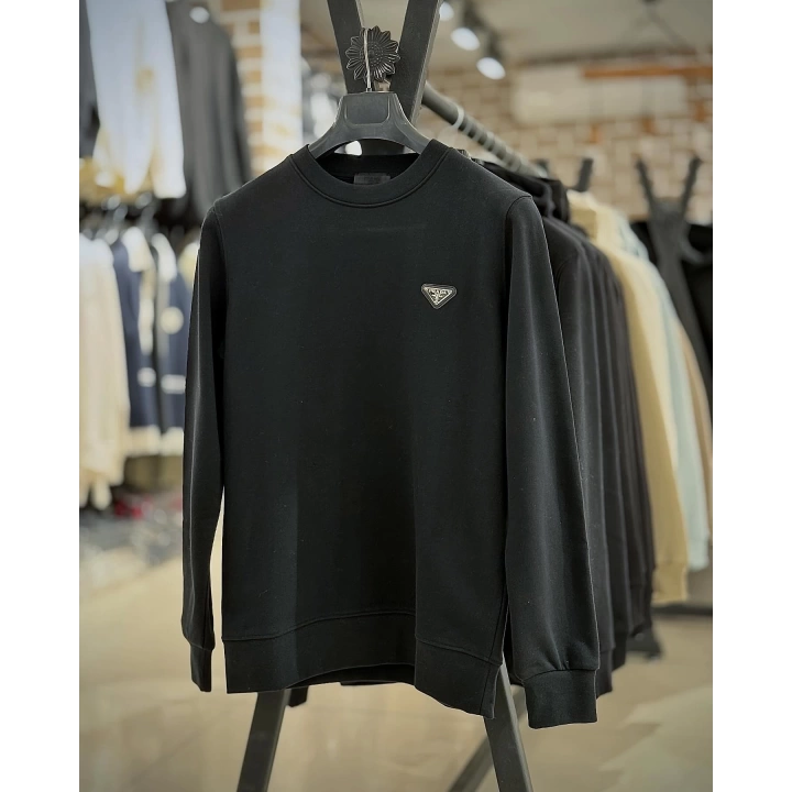 Prada Siyah üç iplik Sweatshirt