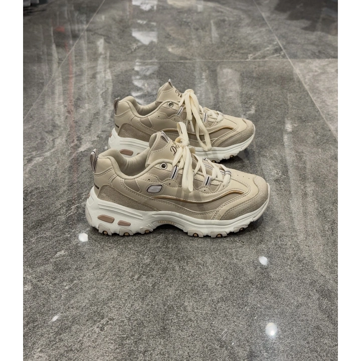 Skechers DLites Bej Detaylı Spor Ayakkabı