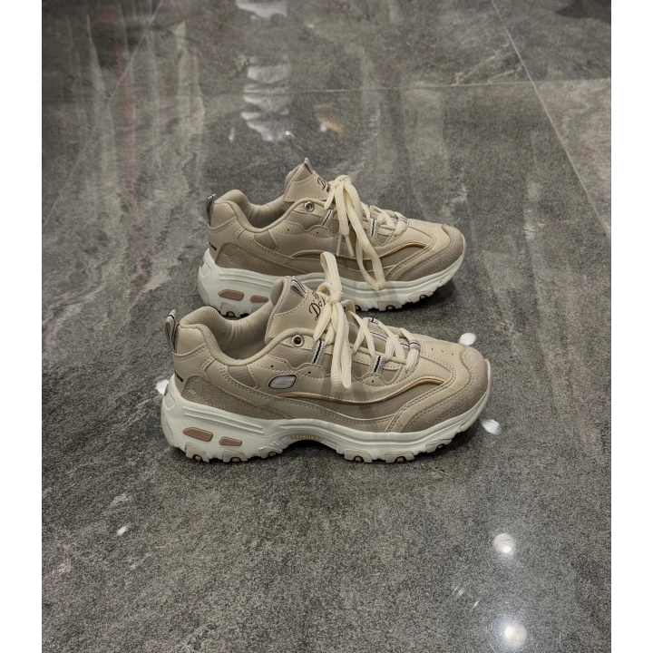 Skechers DLites Bej Detaylı Spor Ayakkabı