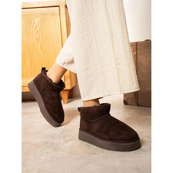 UG İçi Kürklü Kalın Tabanlı Kahve Kadın Bot