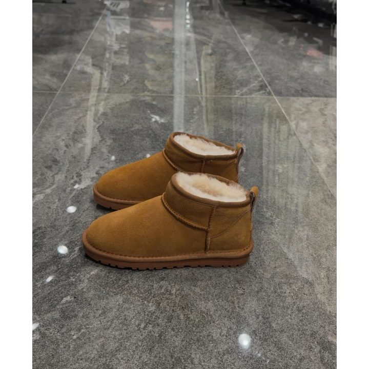 Ugg Taba İçi Kürlü Süet Deri Bot