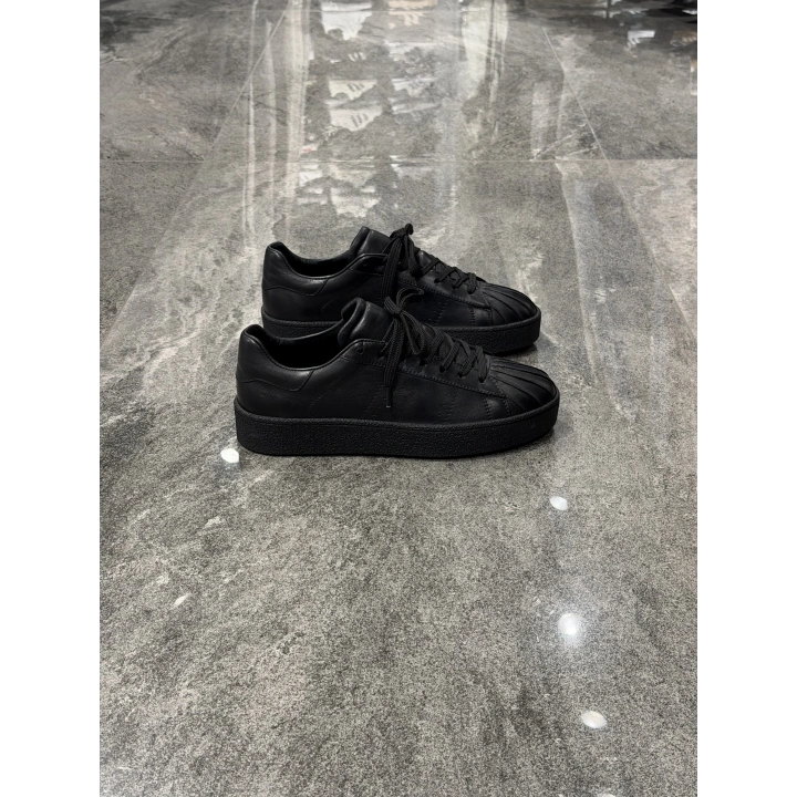 Yalçın Spor Siyah Deri Casual