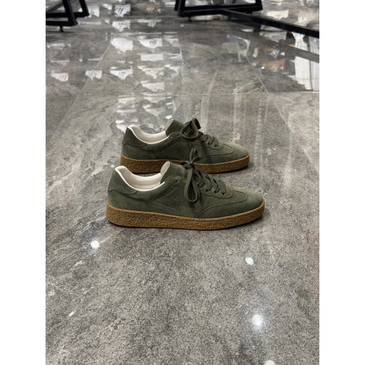 Yalçın Spor Yeşil Süet Erkek Deri Sneaker