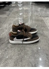 Nıke Jordan 1 Low Travis Scott Kahve Krem Detaylı