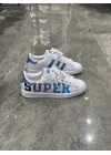 Adidas Süperstar Graphic Detaylı Beyaz Mavi Spor Ayakkabı