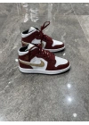 Nıke Air Jordan 1 Low Bilekli Bordo Beyaz Altın Detaylı