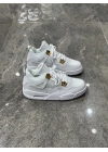 Air Jordan 4 White Metallic Gold Sneaker