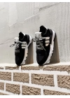 Adidas Jogger Siyah Beyaz Bağcık Desenli