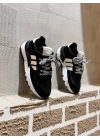 Adidas Jogger Siyah Beyaz Bağcık Desenli