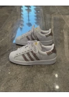 Adidas Süperstar Beyaz Altın Ayna Spor Ayakkabı