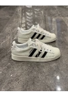 Adidas Süperstar Beyaz Siyah Paraşüt Bez Detaylı Spor Ayakkabı