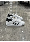 Adidas Süperstar Çift Logo Beyaz Siyah Detaylı
