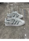 Adidas Süperstar Gri Beyaz Düğme Detaylı