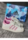 Adidas Süperstar Krem Pembe Detaylı