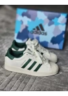 Adidas Süperstar Krem Yeşil Detaylı