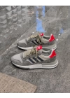 Adidas Zx 500 RM Gri Kırmızı Topuk