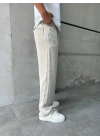 Baggy Modal Kumaş Bej Pantolon