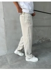 Baggy Modal Kumaş Bej Pantolon