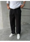Baggy Modal Kumaş Siyah Pantolon