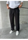 Baggy Modal Kumaş Siyah Pantolon