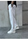 Beyaz Pamuklu Keten Pantalon