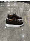 Canyon Kahve Beyaz Detaylı Deri Sneaker