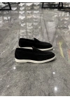 Casual Loafer Süet Siyah Deri Ayakkabı
