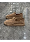 Erkek Espadril Bej Bağcık Detaylı Loafer Ayakkabı