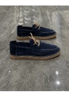 Erkek Espadril Laci Bağcık Detaylı Loafer Ayakkabı