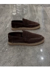 Erkek Espadril Loafer Kahve Ayakkabı