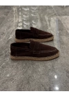 Erkek Espadril Loafer Kahve Ayakkabı