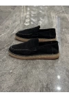 Erkek Espadril Loafer Siyah Ayakkabı