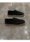 Erkek Espadril Loafer Siyah Ayakkabı