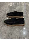 Erkek Espadril Loafer Siyah Ayakkabı