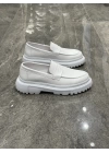 Erkek Loafer Beyaz Ayakkabı
