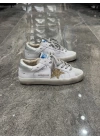 Golden Goose Beyaz Sarı gümüş topuk Yıldız Detaylı