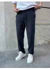 Lacivert Pamuklu Keten Pantalon