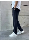 Lacivert Pamuklu Keten Pantalon