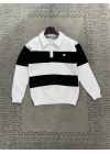 Lacoste Polo yaka Beyaz Siyah sweatshirt