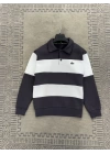 Lacoste Polo yaka Füme beyaz sweatshirt