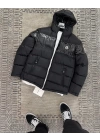 Moncler Siyah Kapüşonlu Şişme Mont