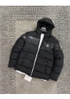 Moncler Siyah Kapüşonlu Şişme Mont