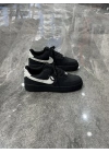 Nike Air Force 1 Siyah Beyaz Süet Detaylı