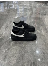 Nike Air Force 1 Siyah Beyaz Süet Detaylı