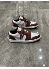 Nıke Air Jordan 1 Low Bordo Beyaz Altın Detaylı