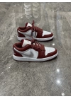 Nıke Air Jordan 1 Low Bordo Beyaz Gri Detaylı