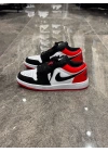 Nıke Air Jordan 1 Low Siyah Kırmzı Beyaz Detaylı