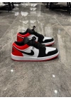 Nıke Air Jordan 1 Low Siyah Kırmzı Beyaz Detaylı