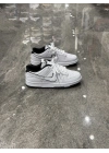 Nike Dunk Low Çift Logo Beyaz Siyah Spor Ayakkabı
